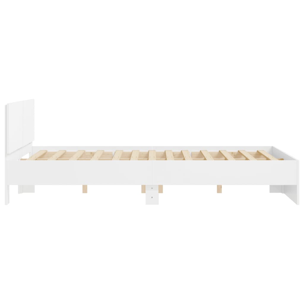 vidaXL Estrutura de cama com cabeceira 150x200 cm branco