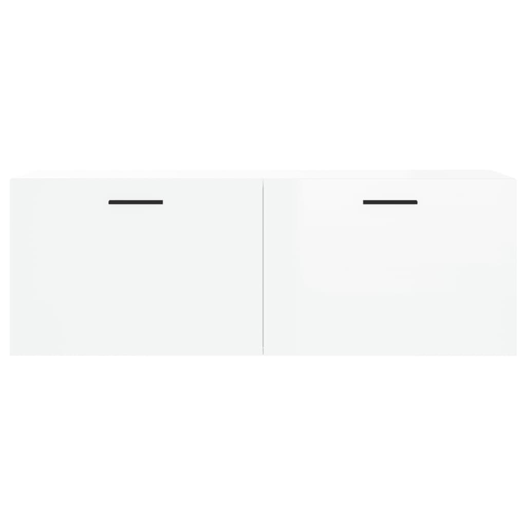 vidaXL Armário parede 100x36,5x35 cm deriv. madeira branco brilhante