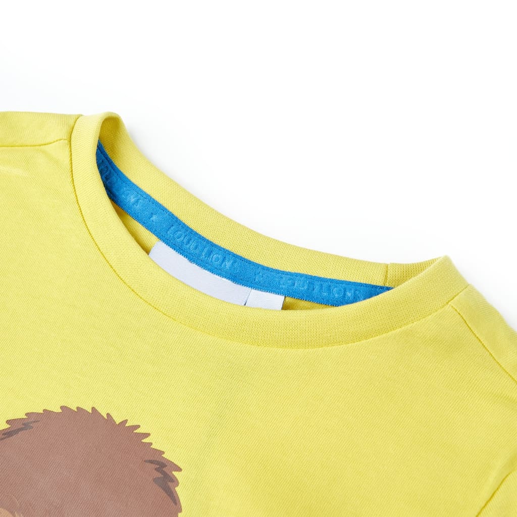 T-shirt infantil com mangas curtas amarelo 116