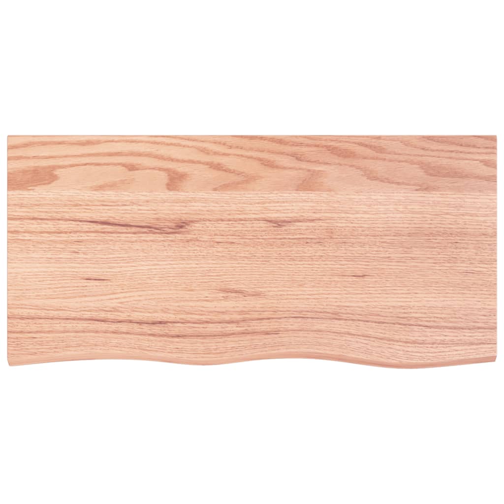 vidaXL Bancada p/ WC 100x50x2 cm madeira maciça tratada castanho-claro
