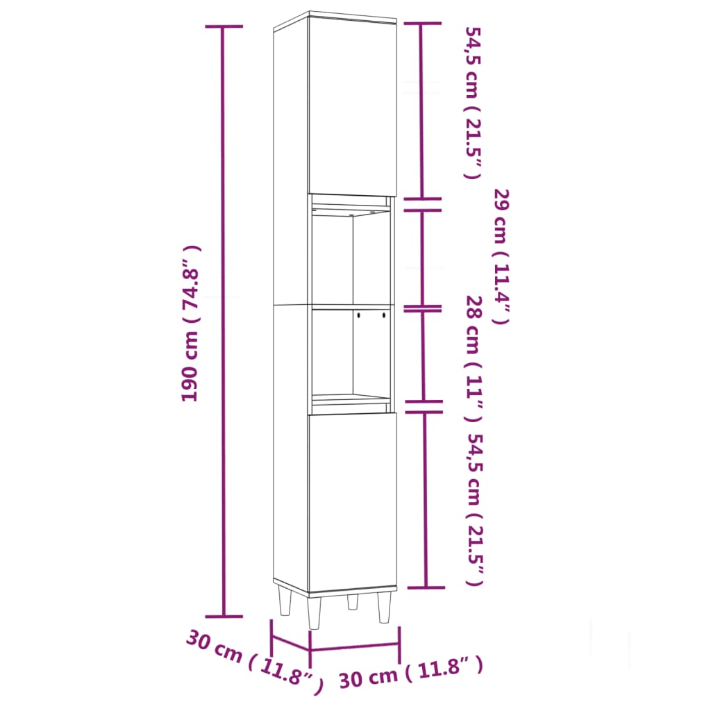 vidaXL 3 pcs conj. móveis casa banho derivados madeira cinza cimento