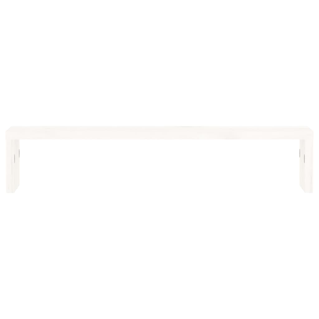 vidaXL Suporte para monitor 50x27x10 cm pinho maciço branco