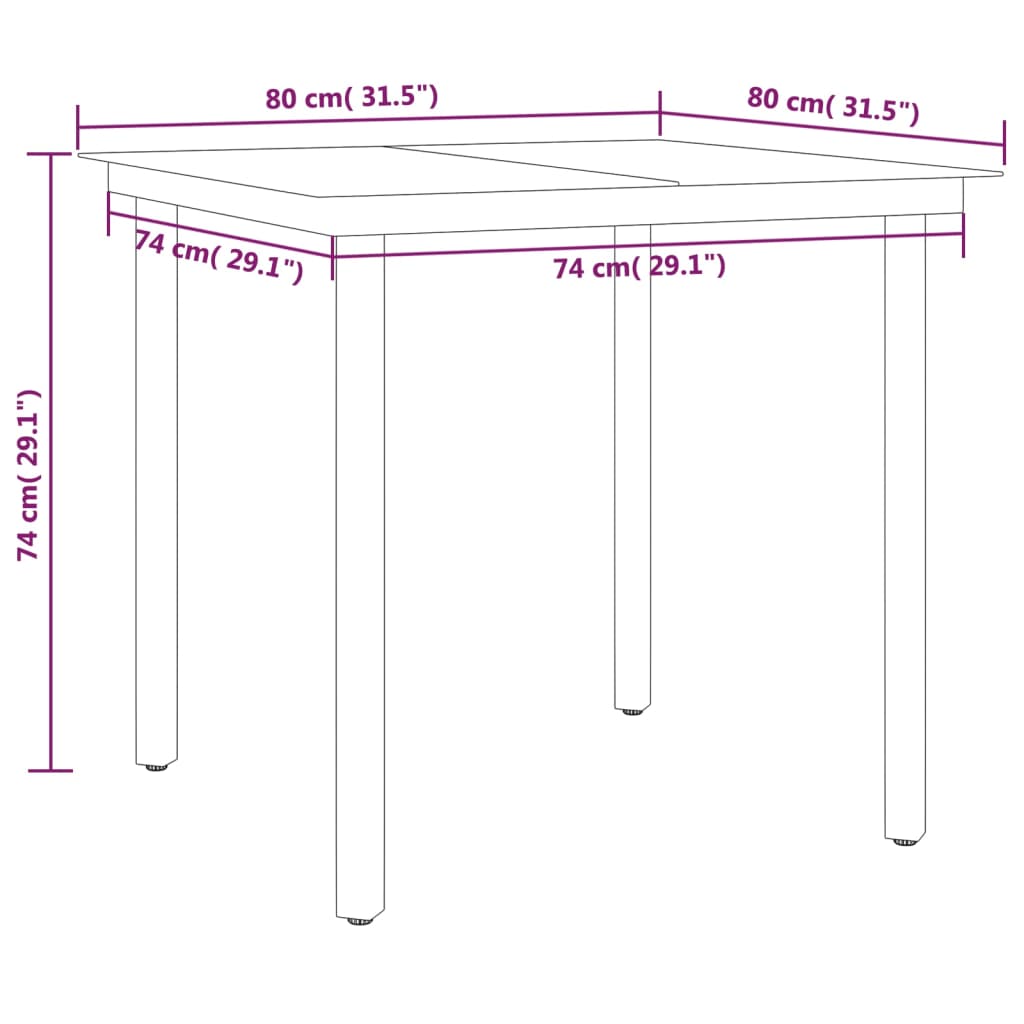 vidaXL 5 pcs conjunto de jantar para jardim antracite