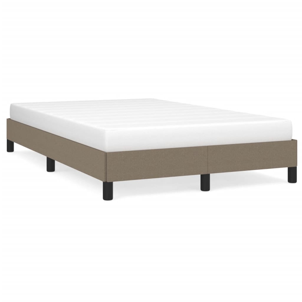 vidaXL Estrutura de cama 120x200 cm tecido cinza-acastanhado