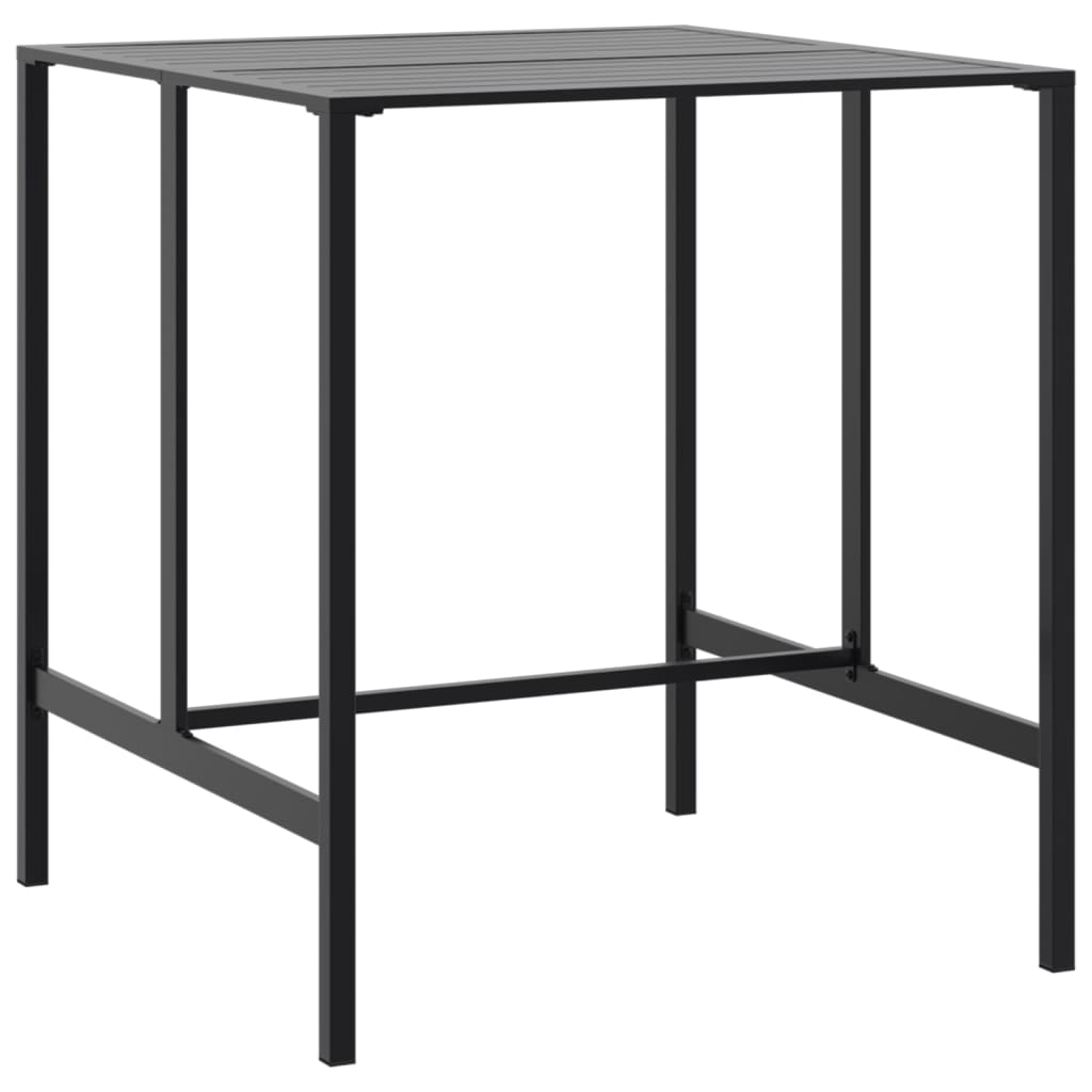 vidaXL Mesa de bar 100x100x110 cm aço revestido a pó preto