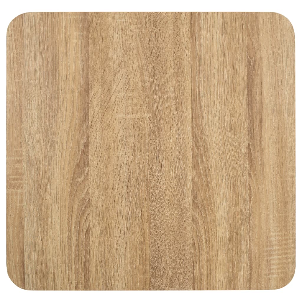 vidaXL Mesa bistrô 50x50 cm MDF castanho-claro