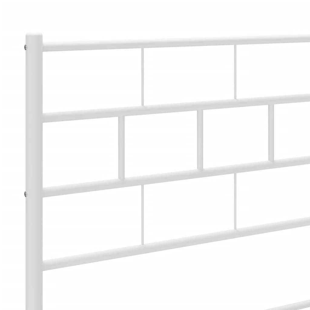 vidaXL Cabeceira de cama 100 cm metal branco