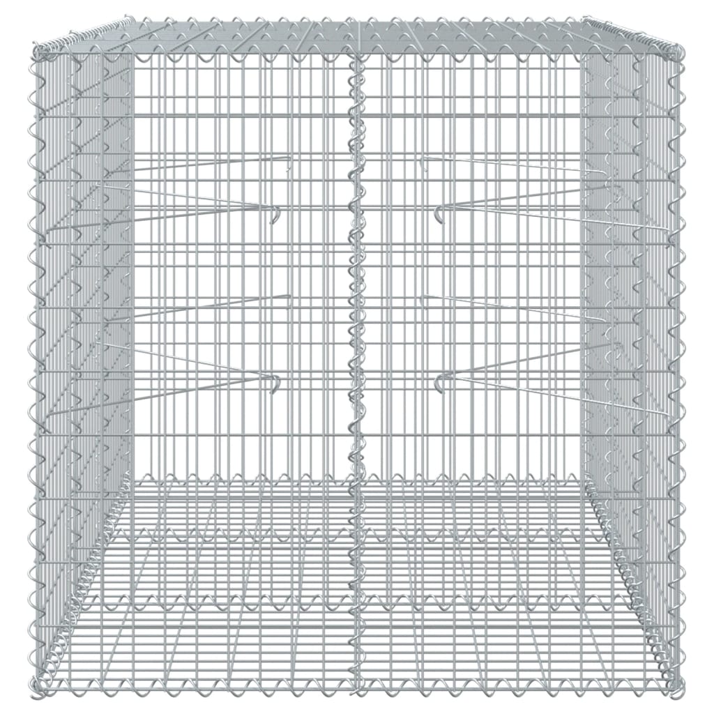 vidaXL Cesto gabião com cobertura 150x100x100 cm ferro galvanizado