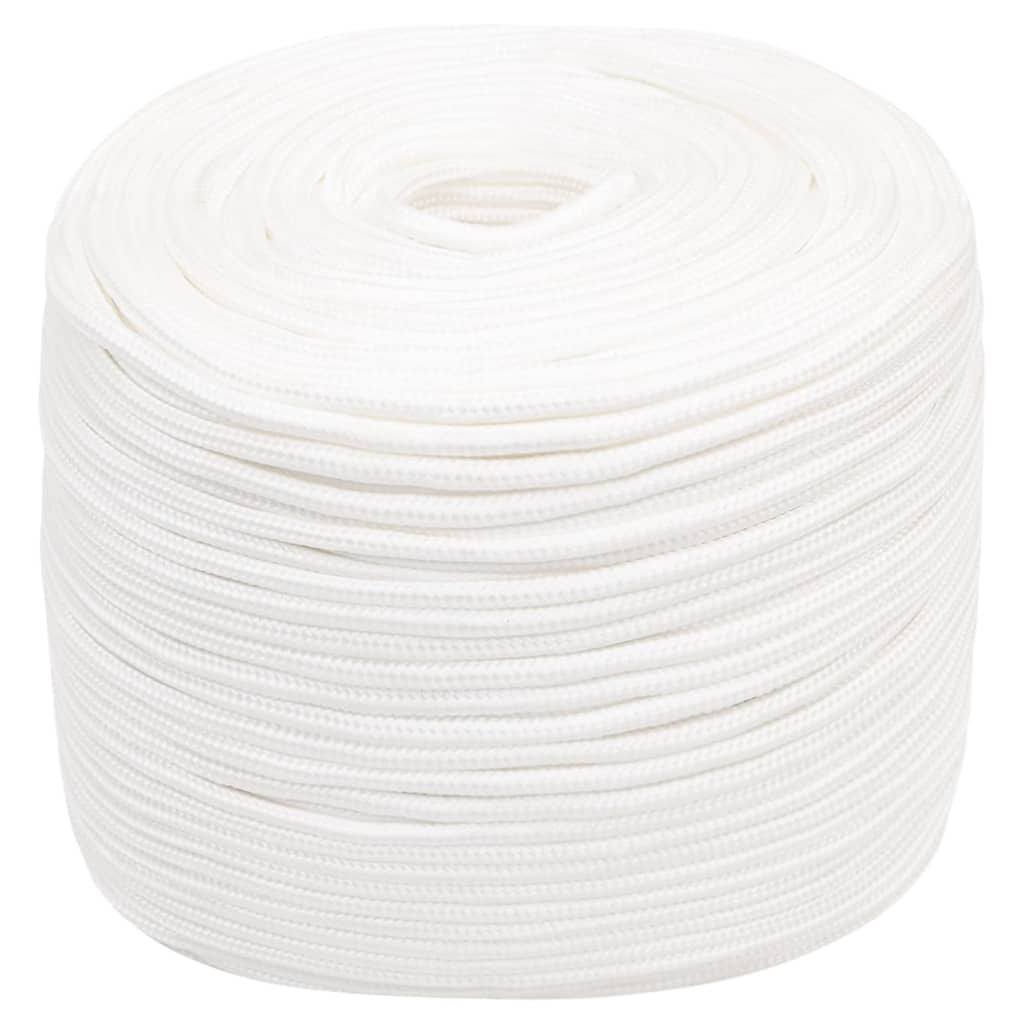 vidaXL Corda de barco 6 mm 100 m polipropileno branco completo