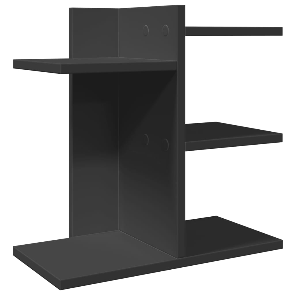 vidaXL Organizador de secretária 42x21,5x42 cm derivados madeira preto