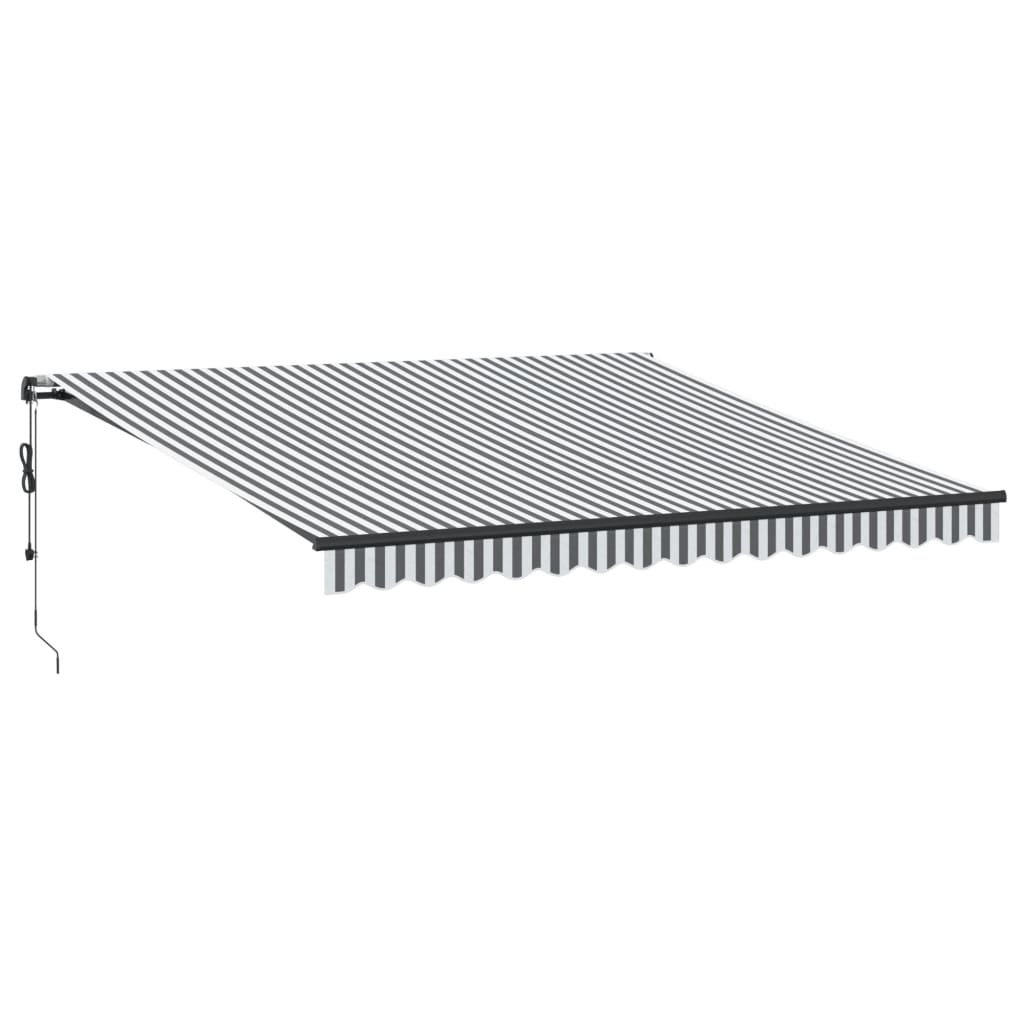 vidaXL Toldo retrátil automático com LEDs 400x350 cm antracite/branco