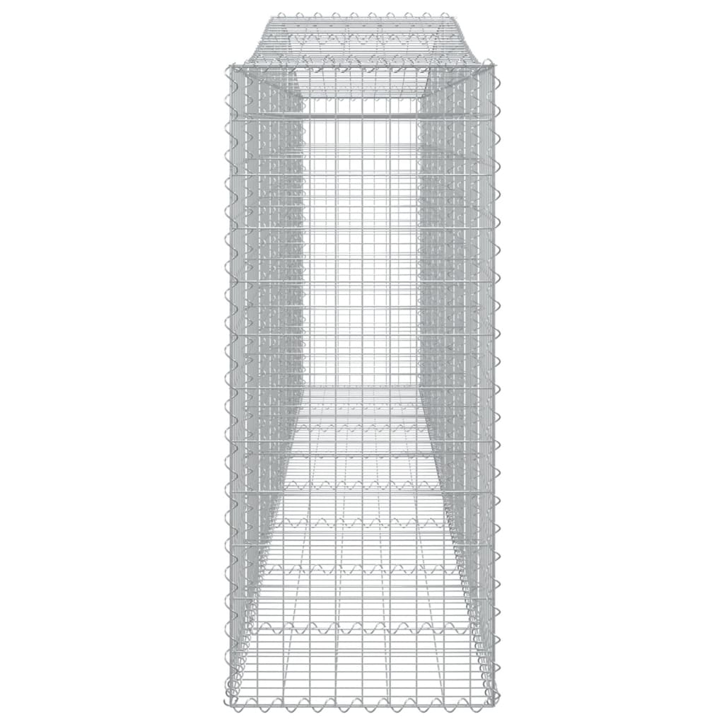 vidaXL Cestos gabião arqueados 4pcs 400x50x120/140cm ferro galvanizado