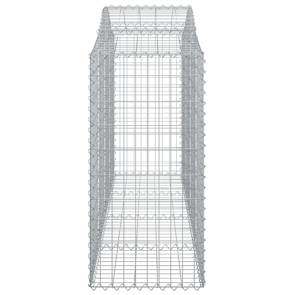 vidaXL Cestos gabião arqueados 14pcs 200x50x120/140 ferro galvanizado