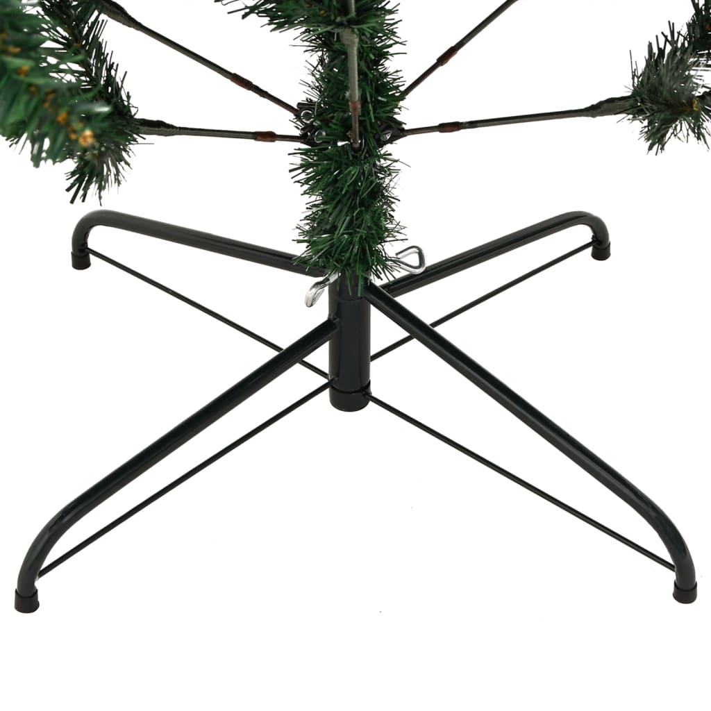 vidaXL Árvore de Natal artificial articulada com suporte 180 cm