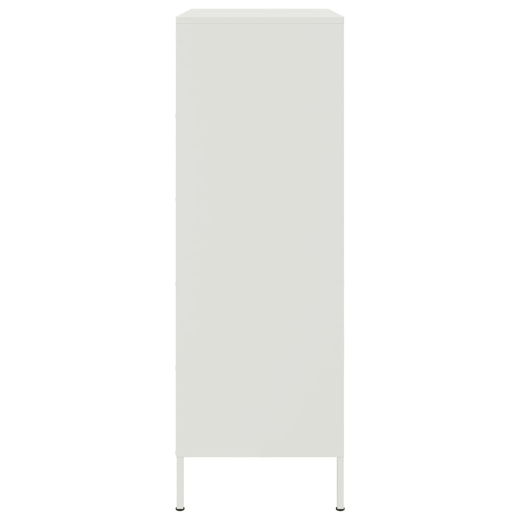 vidaXL Aparador alto 68x39x113 cm aço branco