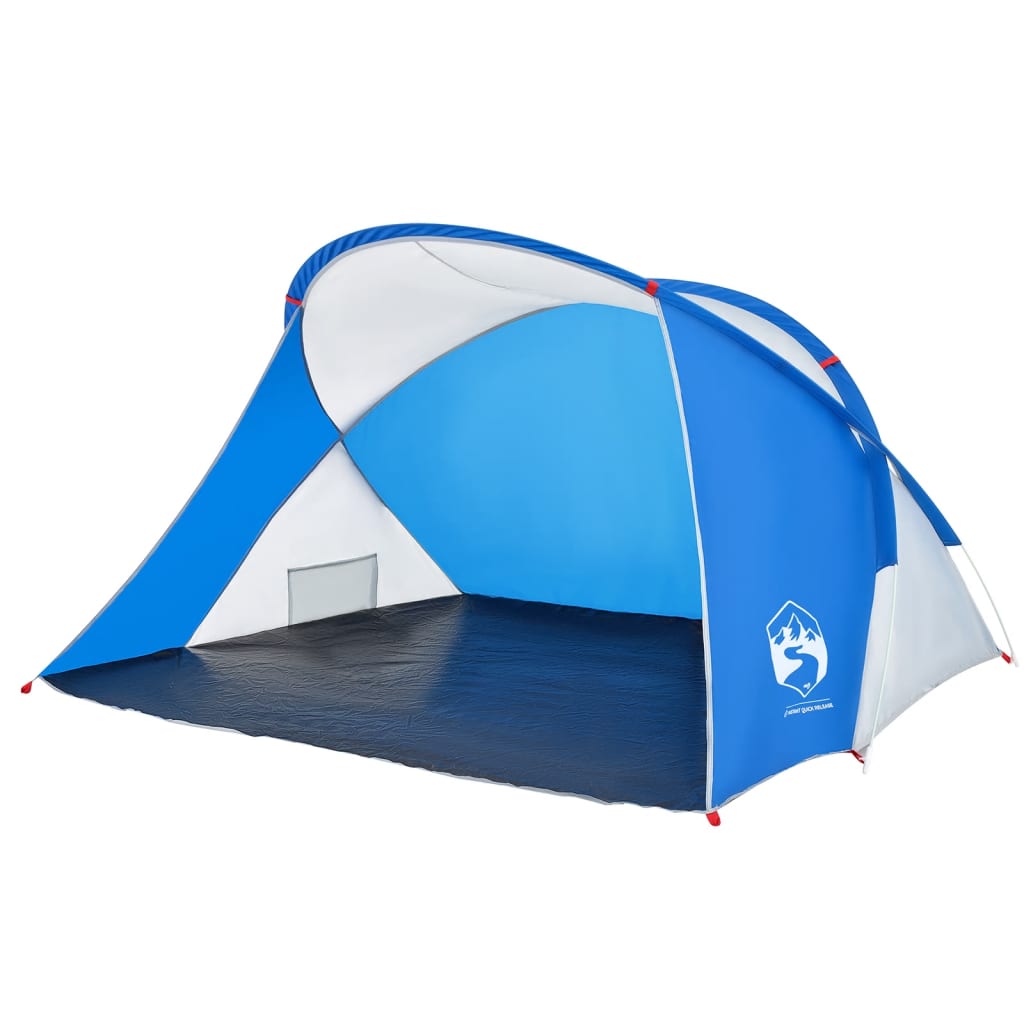 vidaXL Tenda de praia 2 Pessoas pop-up impermeável azul ciano