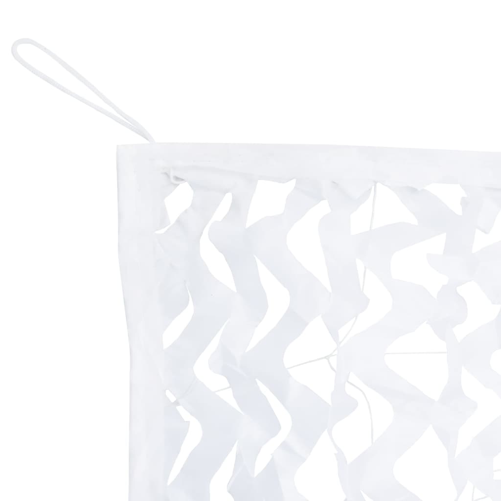 vidaXL Rede de camuflagem com saco de arrumação 292x213 cm branco