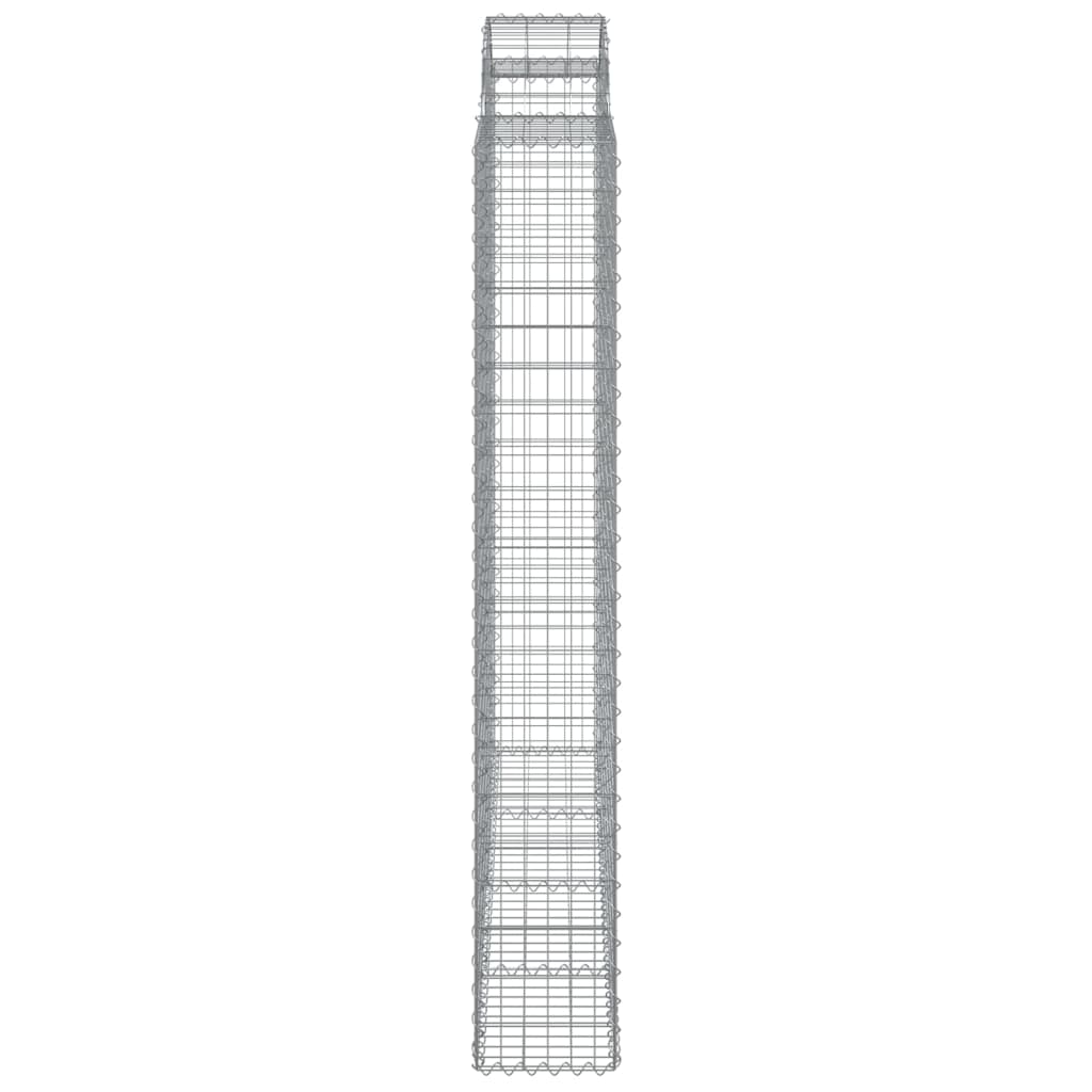 vidaXL Cestos gabião arqueados 2pcs 200x30x200/220cm ferro galvanizado