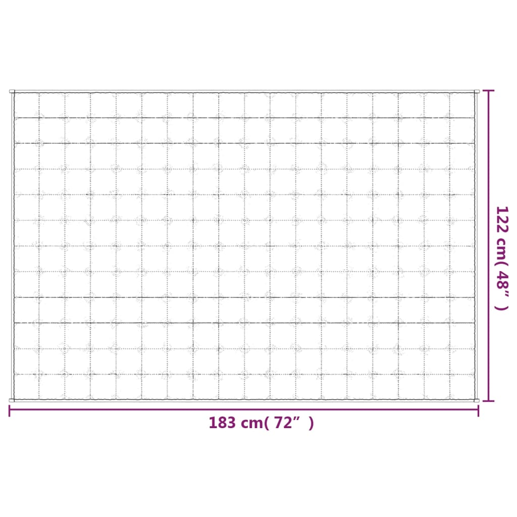 vidaXL Manta pesada 9 kg 122x183 cm tecido cinza