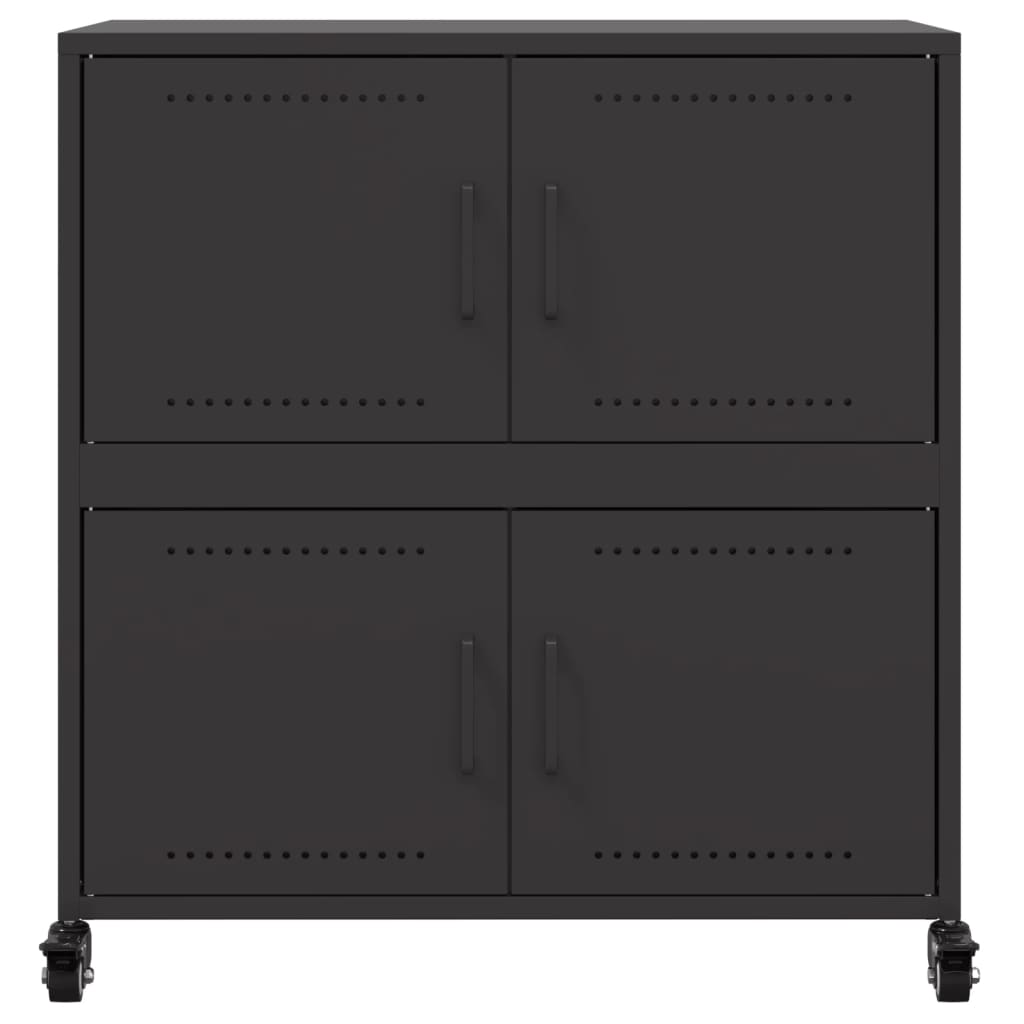 vidaXL Aparador 68x39x72 cm aço preto