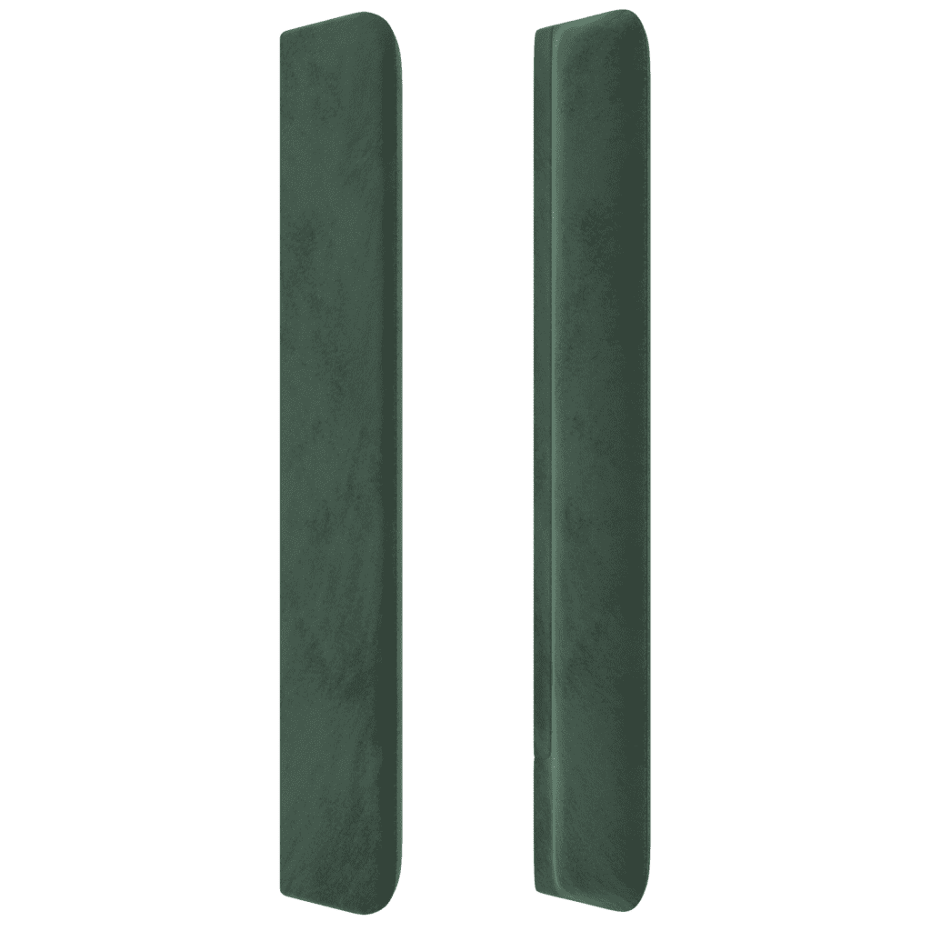 vidaXL Cama com molas/colchão 80x200 cm veludo verde-escuro