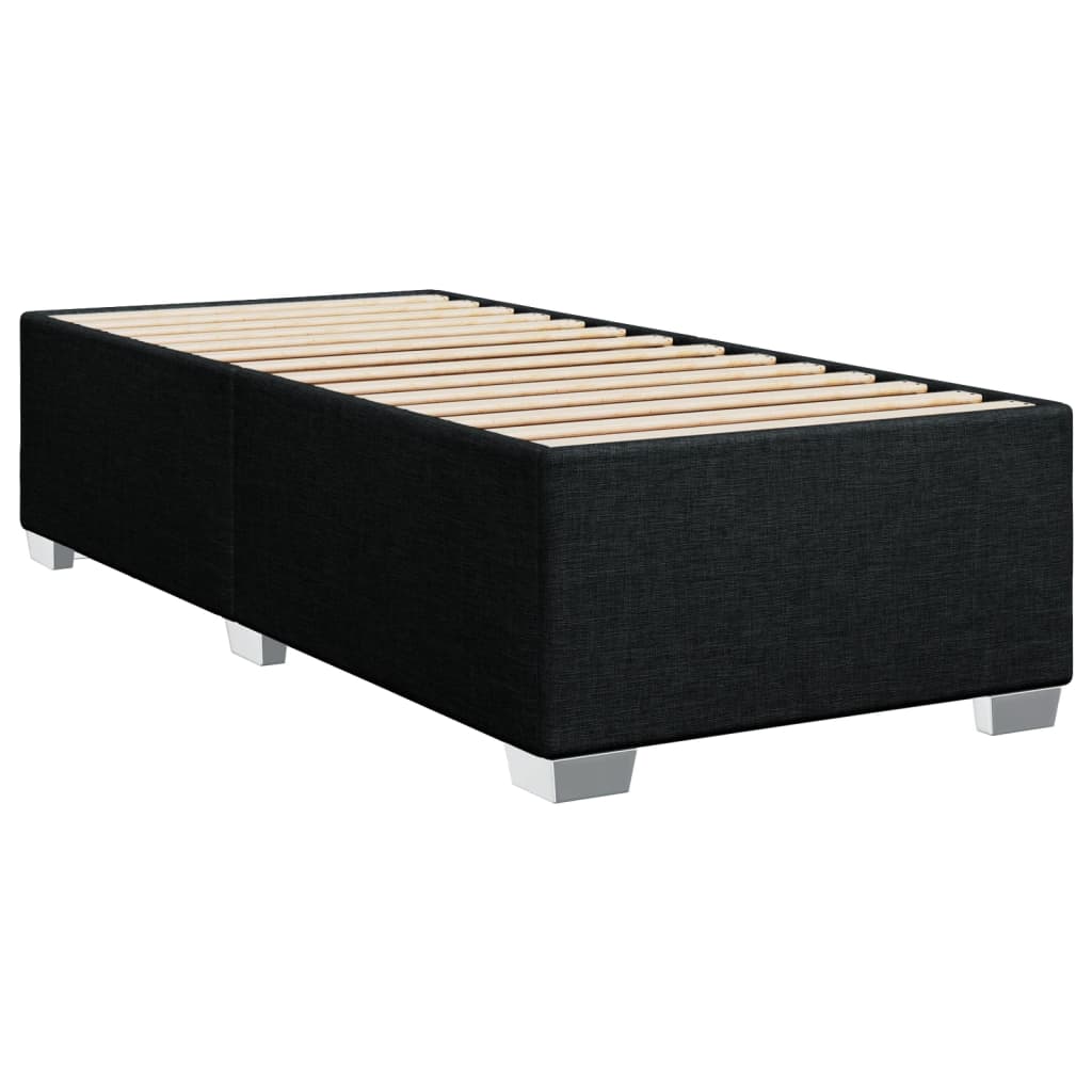 vidaXL Estrutura de cama 90x190 cm tecido preto