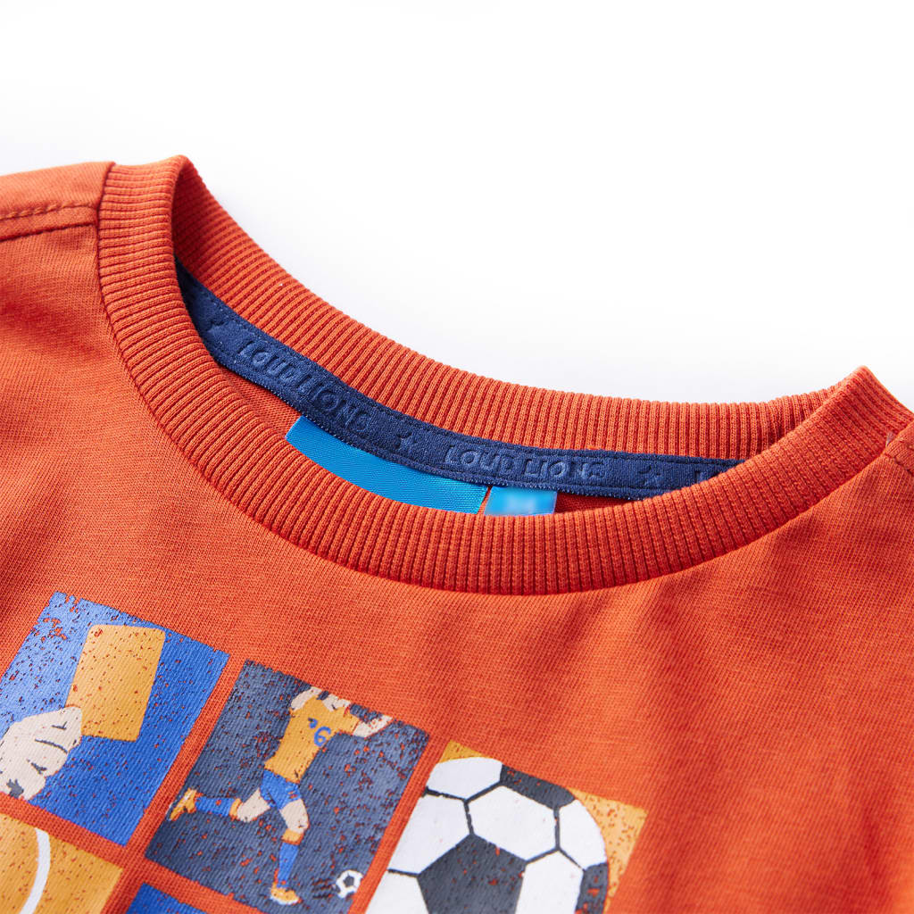 T-shirt de manga comprida para criança laranja 140