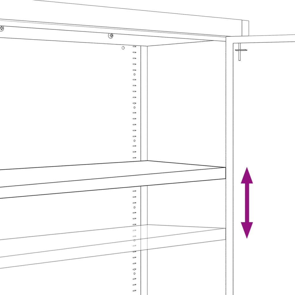 vidaXL Arquivador 90x40x240 cm aço cinzento-claro