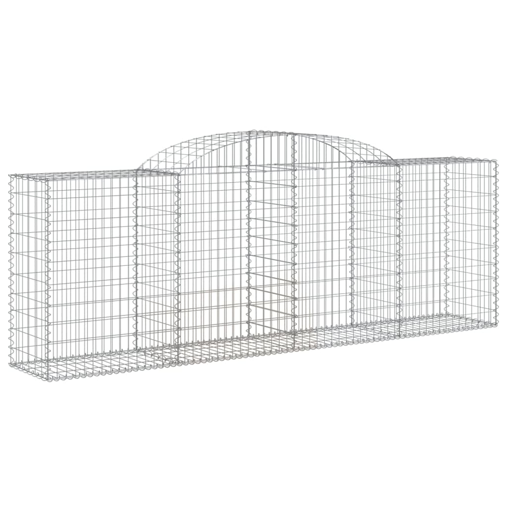 vidaXL Cestos gabião arqueados 9pcs 300x50x100/120cm ferro galvanizado