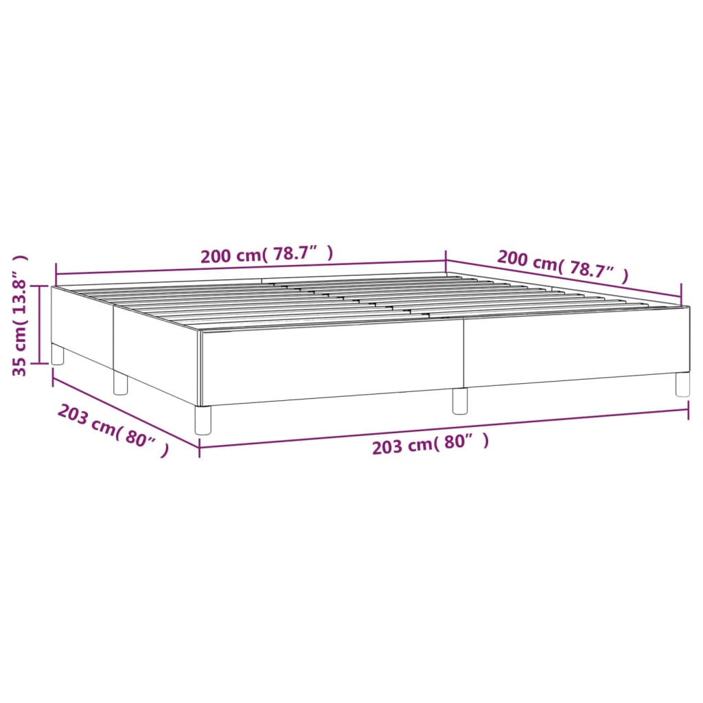 vidaXL Estrutura de cama 200x200 cm veludo preto