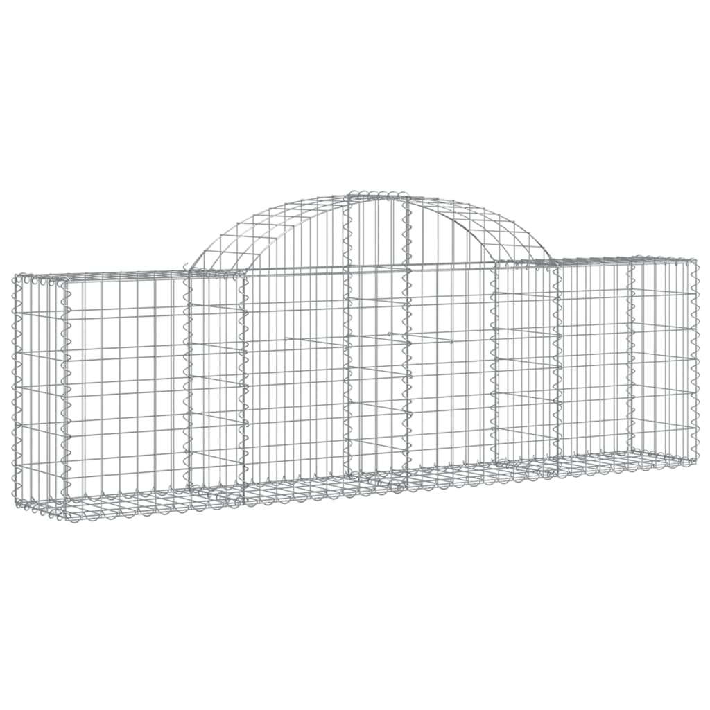 vidaXL Cestos gabião arqueados 25pcs 200x30x60/80 cm ferro galvanizado