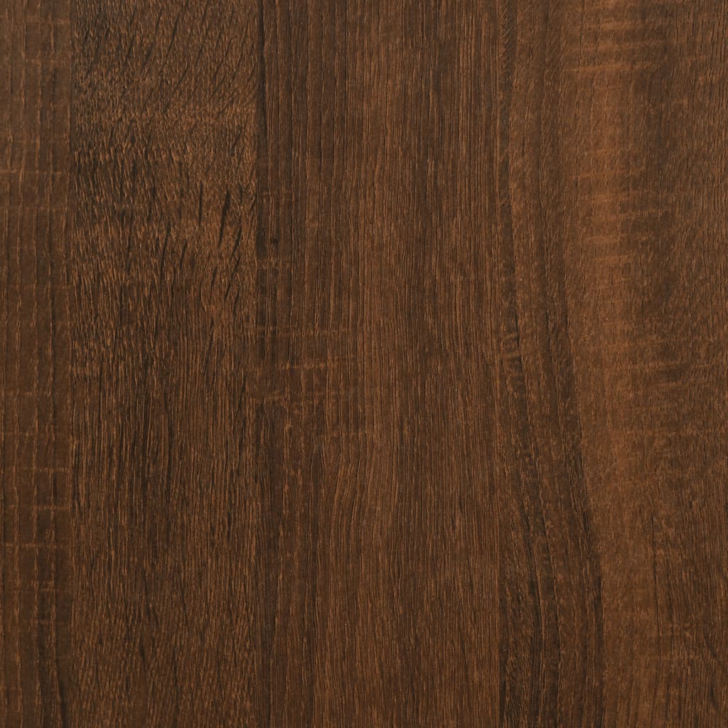 vidaXL Mesa de cabeceira derivados de madeira carvalho castanho