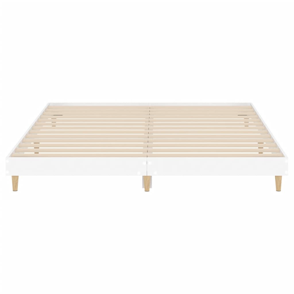 vidaXL Estrutura de cama 140x200 cm derivados de madeira branco