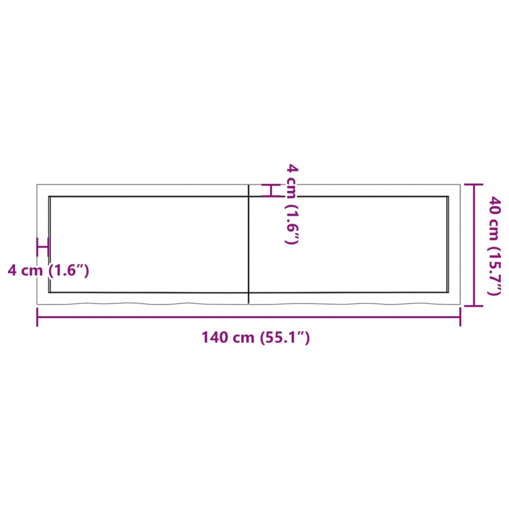 vidaXL Prateleira de parede 140x40x(2-6) cm carvalho tratado castanho