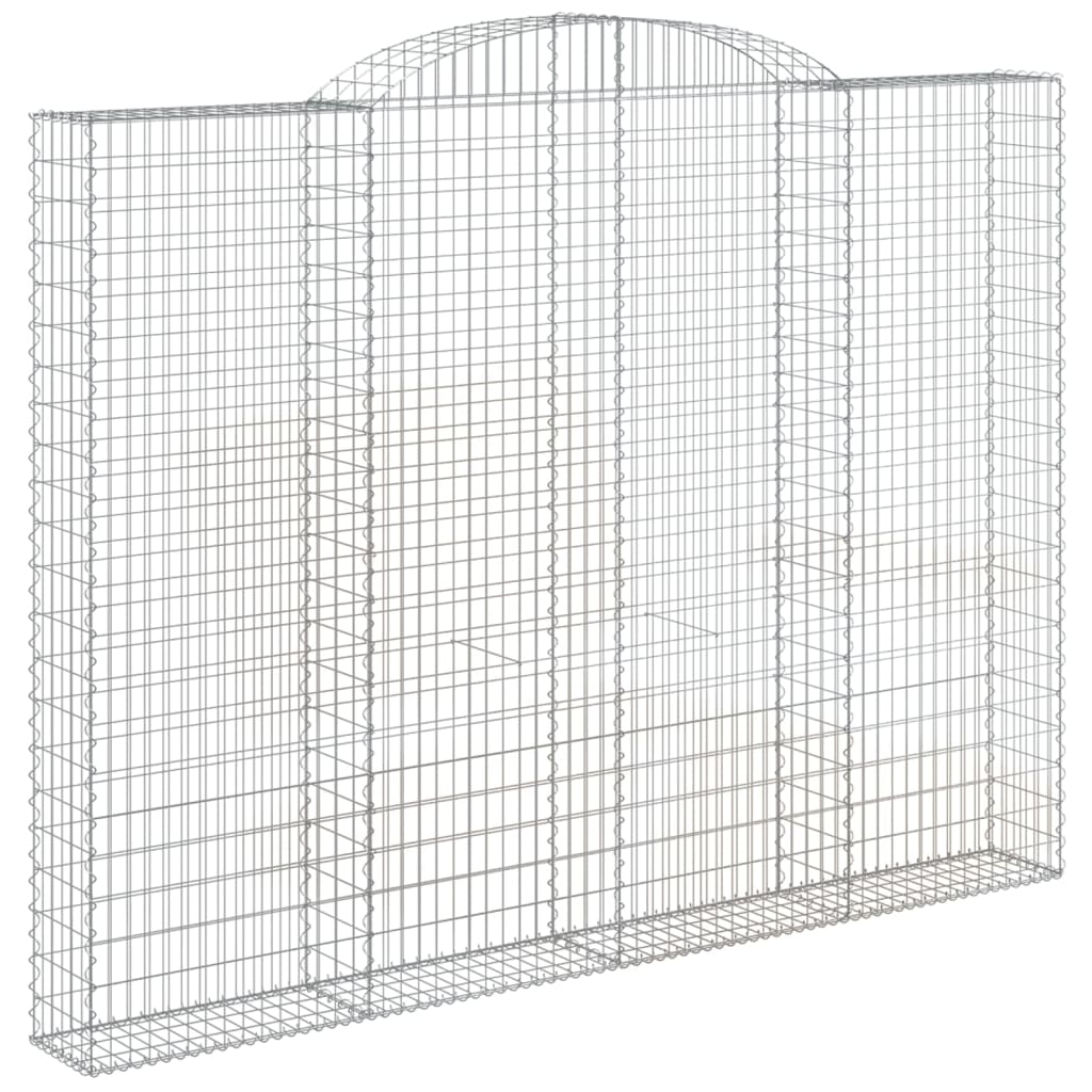 vidaXL Cestos gabião arqueados 4pcs 300x30x220/240cm ferro galvanizado