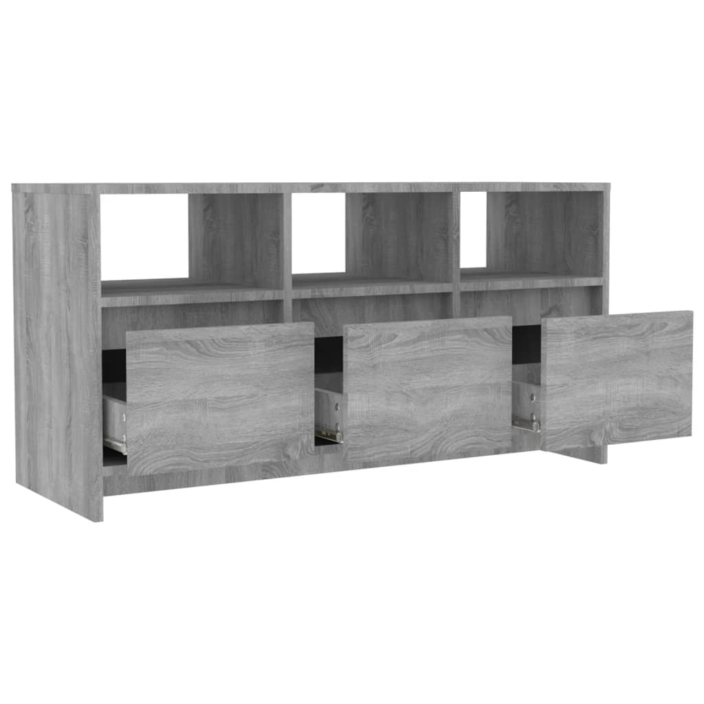 vidaXL Móvel de TV 102x37,5x52,5 cm derivados madeira sonoma cinza