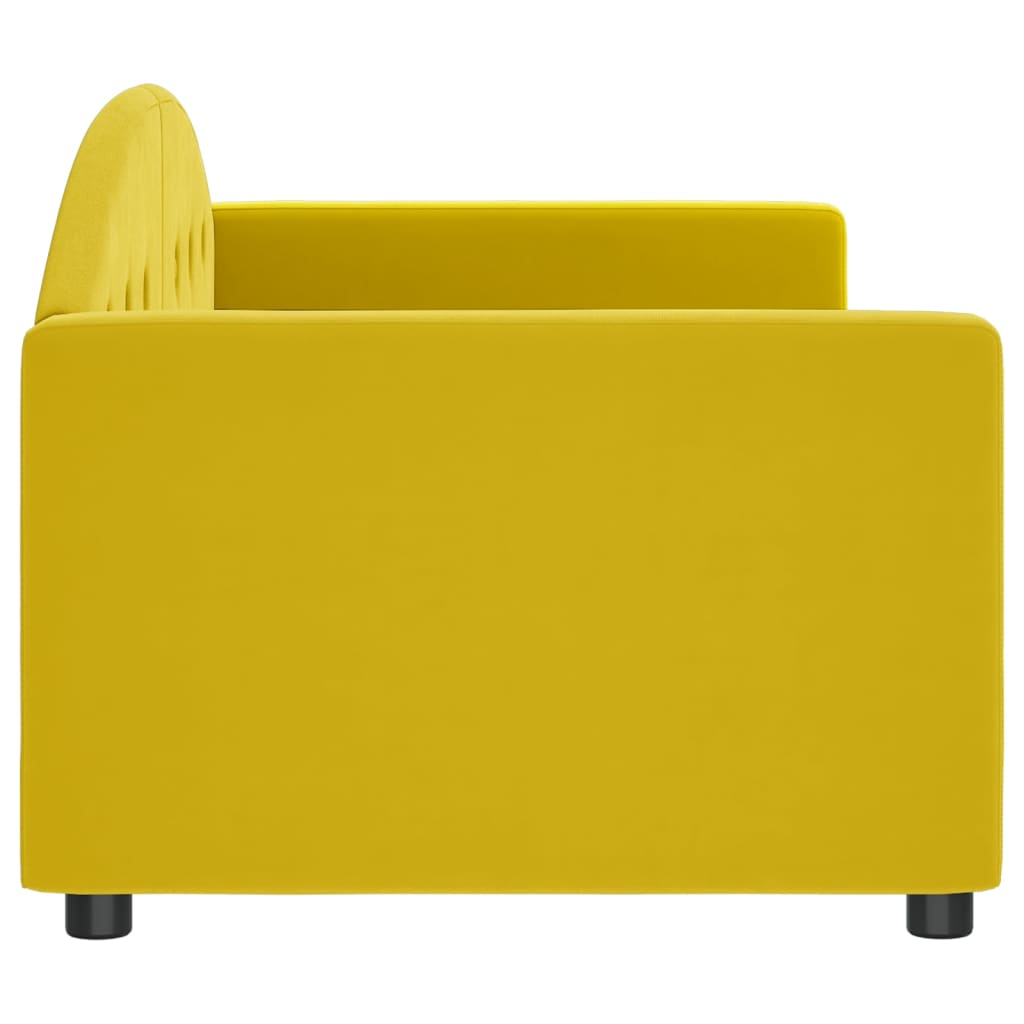 vidaXL Sofá-cama 80x200 cm veludo amarelo