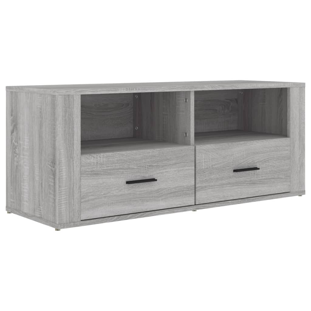 vidaXL Móvel de TV 100x35x40 cm derivados de madeira cinzento sonoma