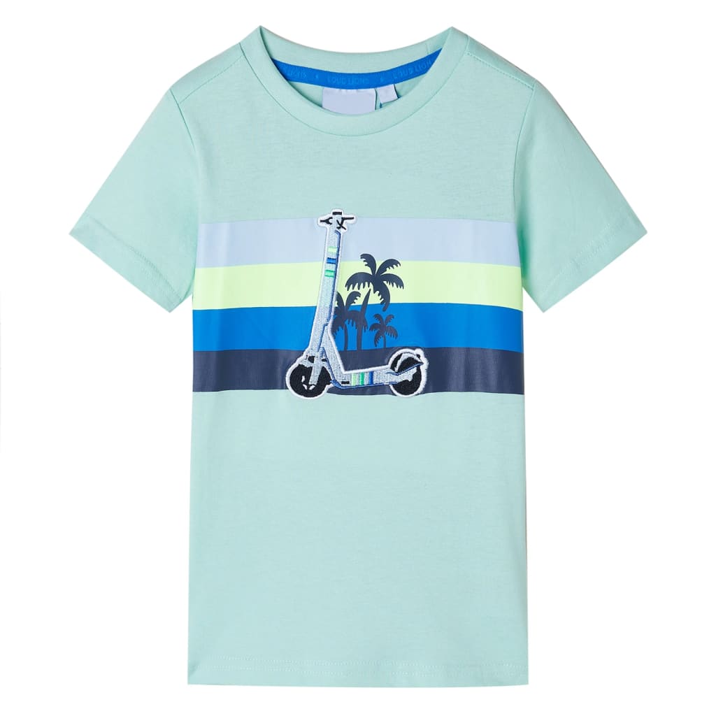 T-shirt infantil menta-claro 128