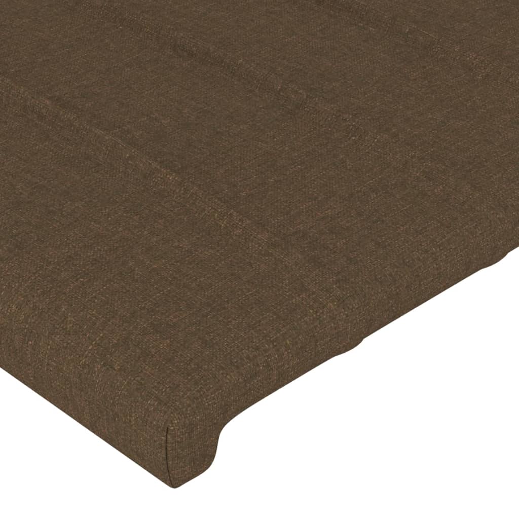 vidaXL Cabeceira de cama c/ abas tecido 93x23x78/88 cm castanho-escuro