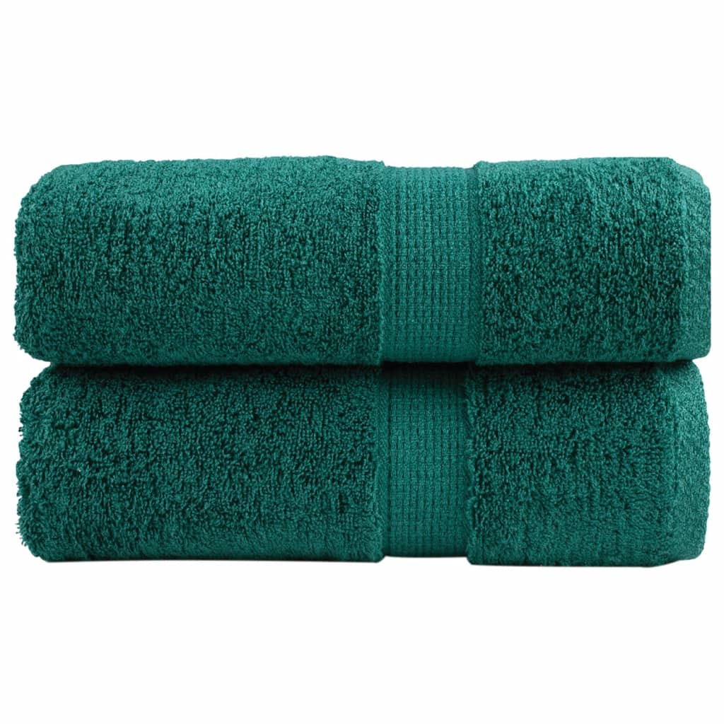 vidaXL Toalhas de mãos premium SOLUND 2 pcs 30x30 cm 600 g/m2 verde