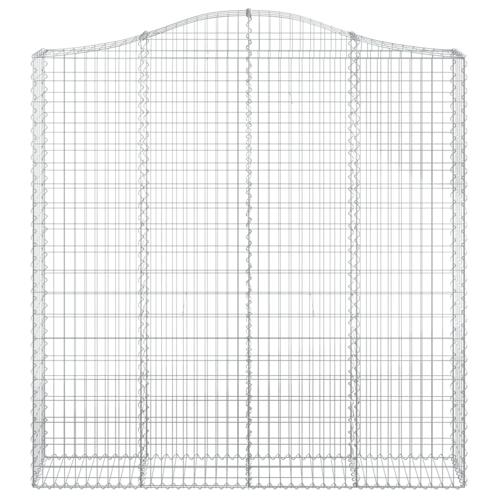 vidaXL Cestos gabião arqueados 6pcs 200x30x200/220cm ferro galvanizado