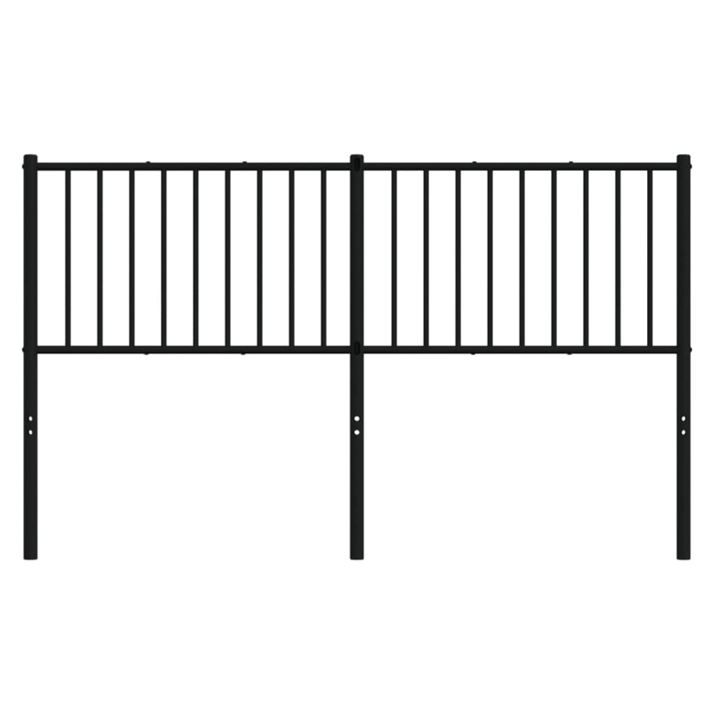 vidaXL Cabeceira de cama 150 cm metal preto