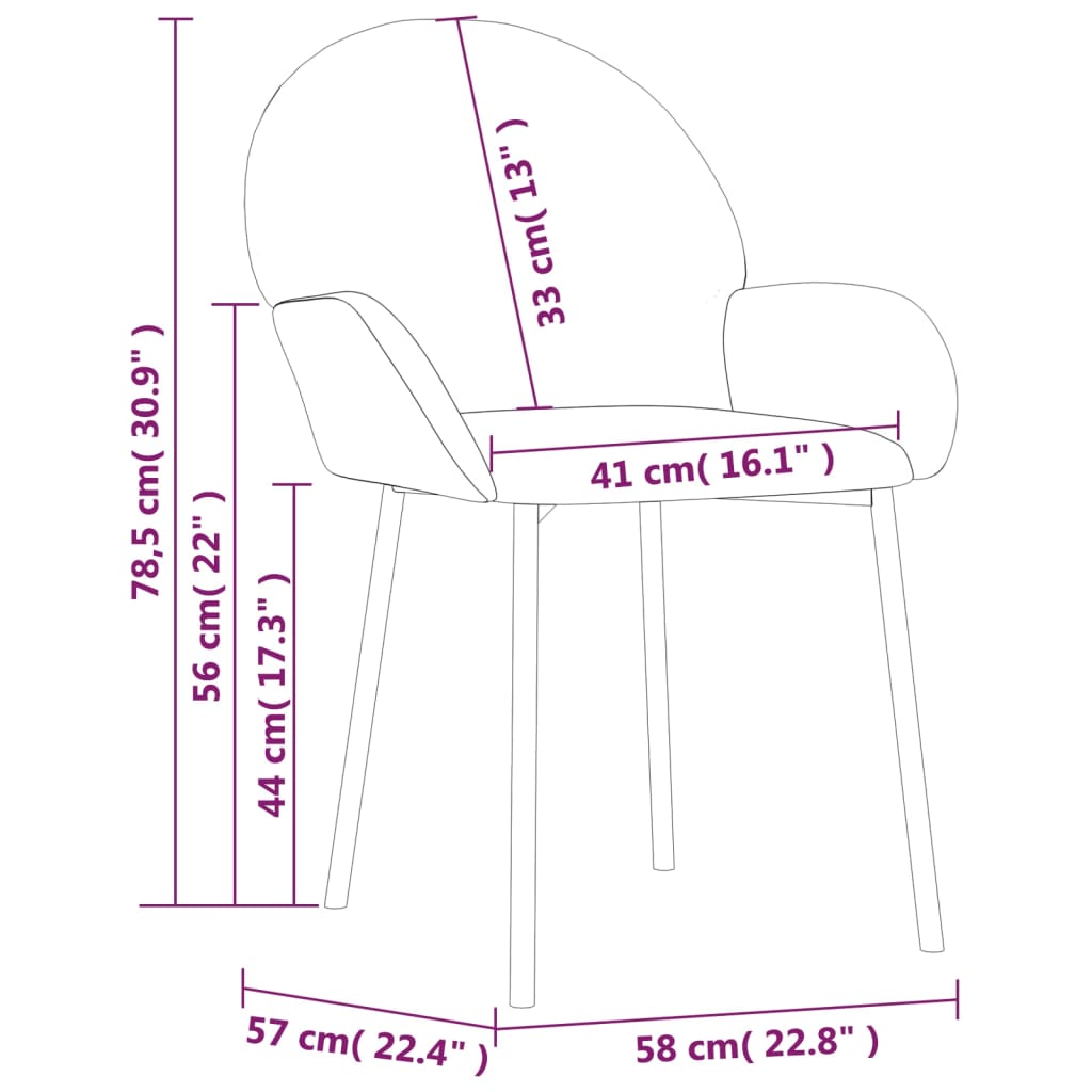 vidaXL Cadeiras de jantar 2 pcs veludo preto