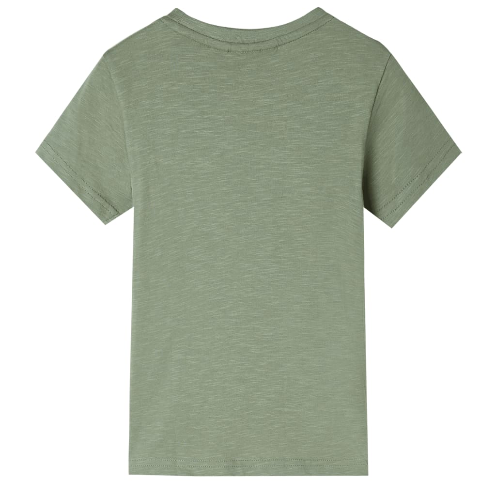 T-shirt manga curta para criança caqui-claro 116