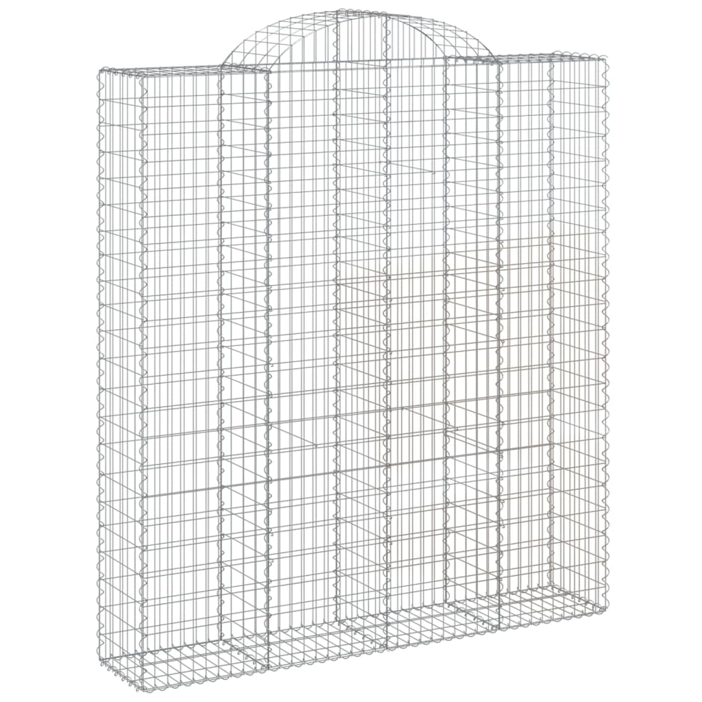 vidaXL Cestos gabião arqueados 5pcs 200x50x220/240cm ferro galvanizado