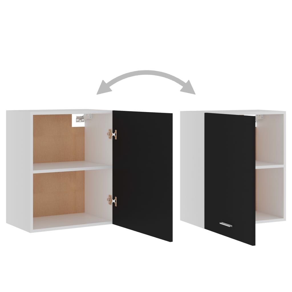 vidaXL Armários de parede 2 pcs 50x31x60 cm contraplacado preto