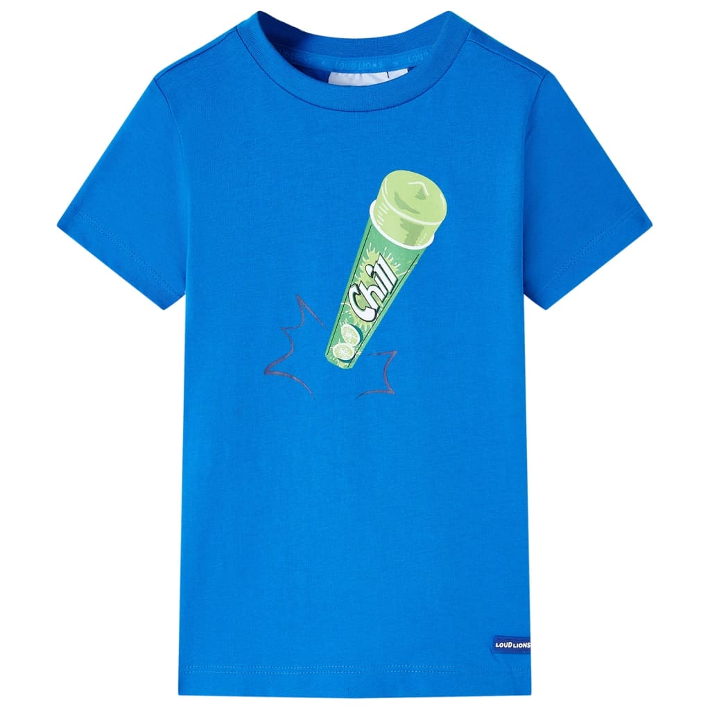 T-shirt infantil azul brilhante 116