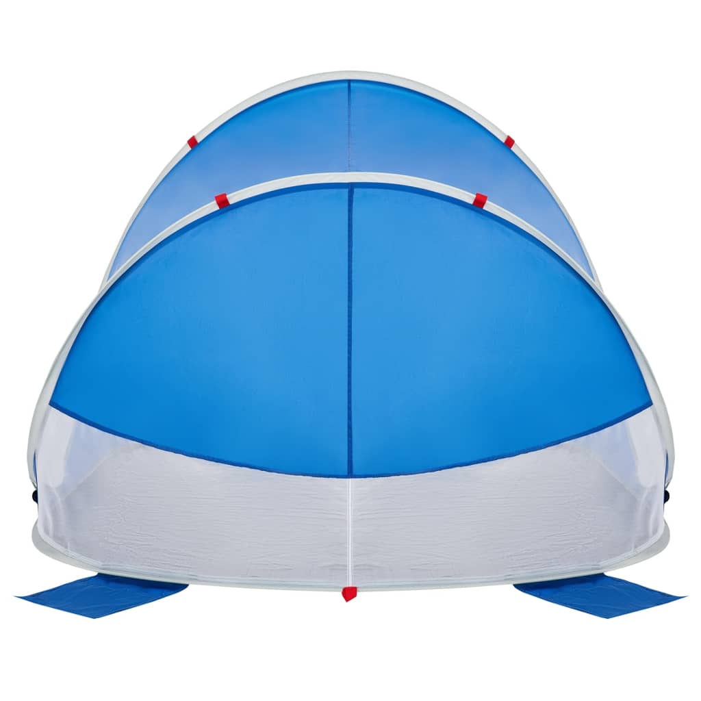 vidaXL Tenda de praia pop-up impermeável azul ciano