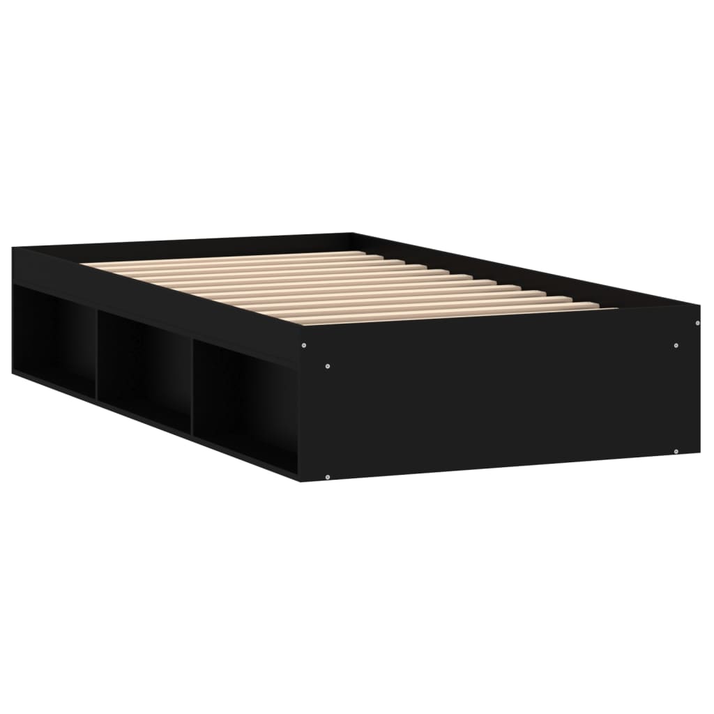 vidaXL Estrutura de cama 100x200 cm preto